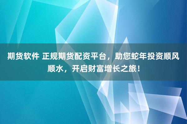 期货软件 正规期货配资平台，助您蛇年投资顺风顺水，开启财富增长之旅！
