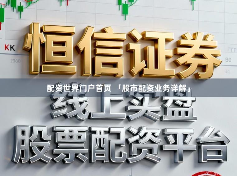 配资世界门户首页 「股市配资业务详解」